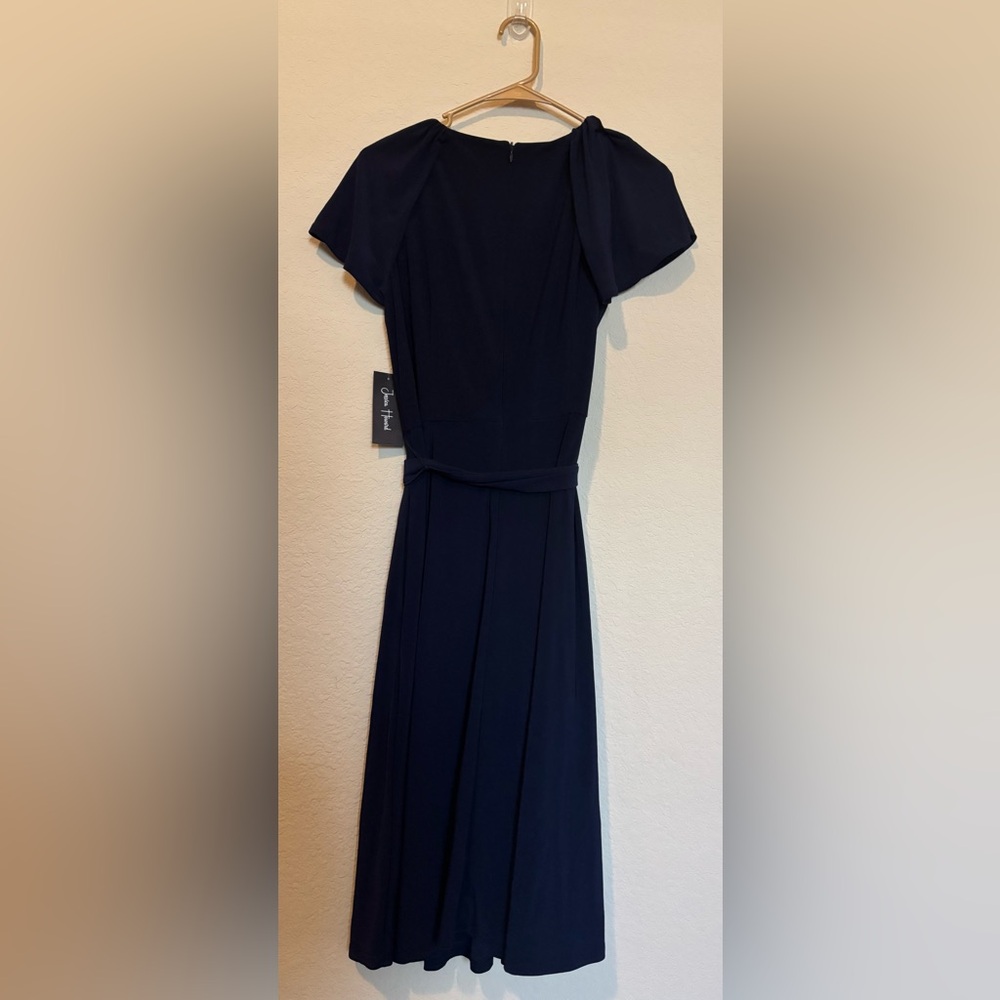 Jessica Howard Women Blue Keyhole Fit&Flare Dress Petite Size 12P